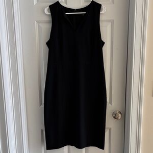 Ann Taylor Elegant Black Midi Dress